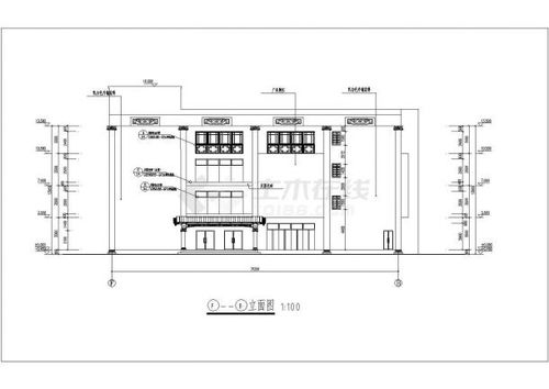 某地四层中型商业楼建筑设计方案图