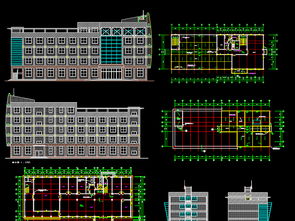 办公楼建筑施工图设计平面图下载 别墅CAD图纸图片大全 编号 16038902
